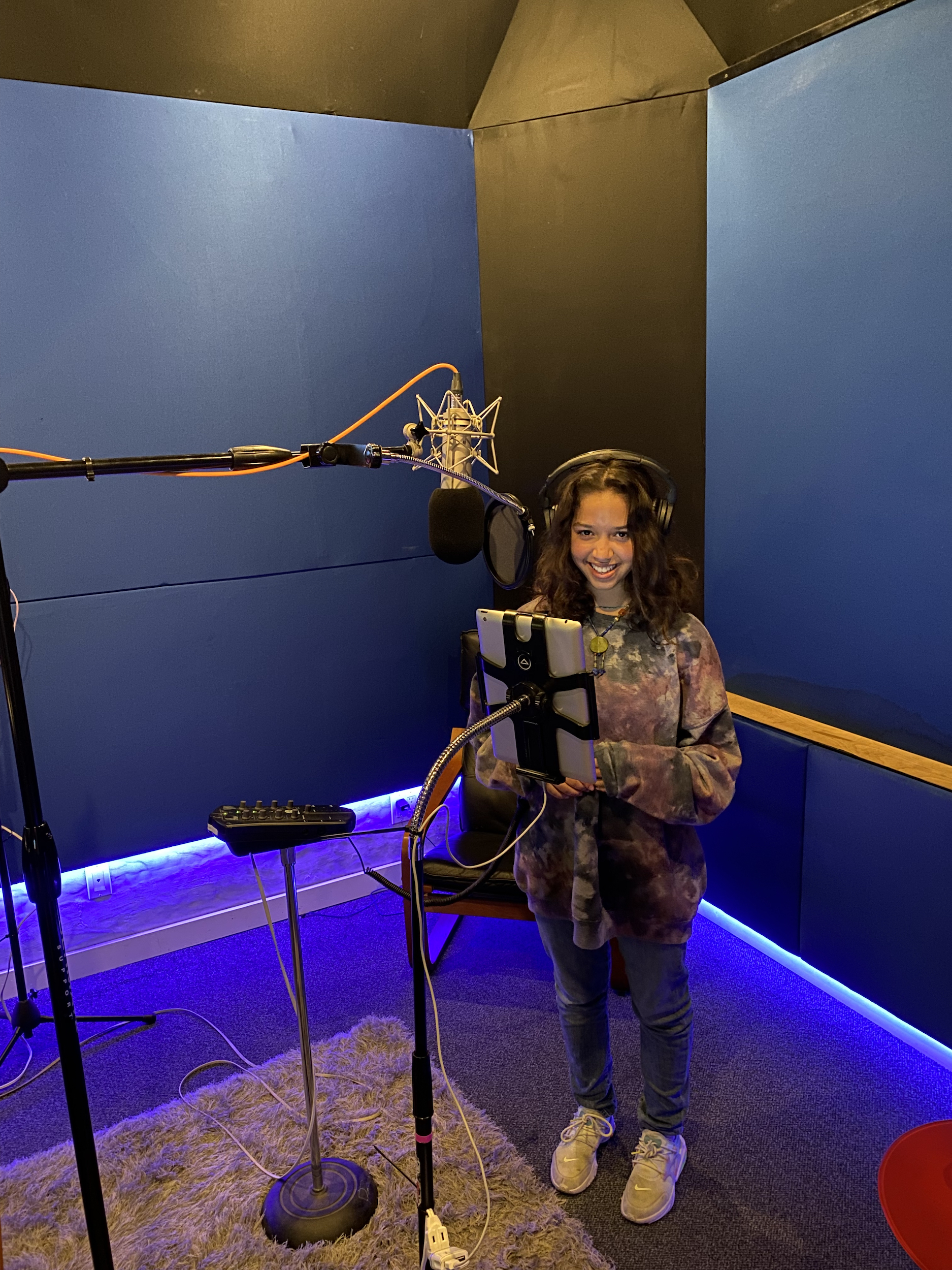 Ruth Righi recording in Vocal Room for Eureka on Disney Jr