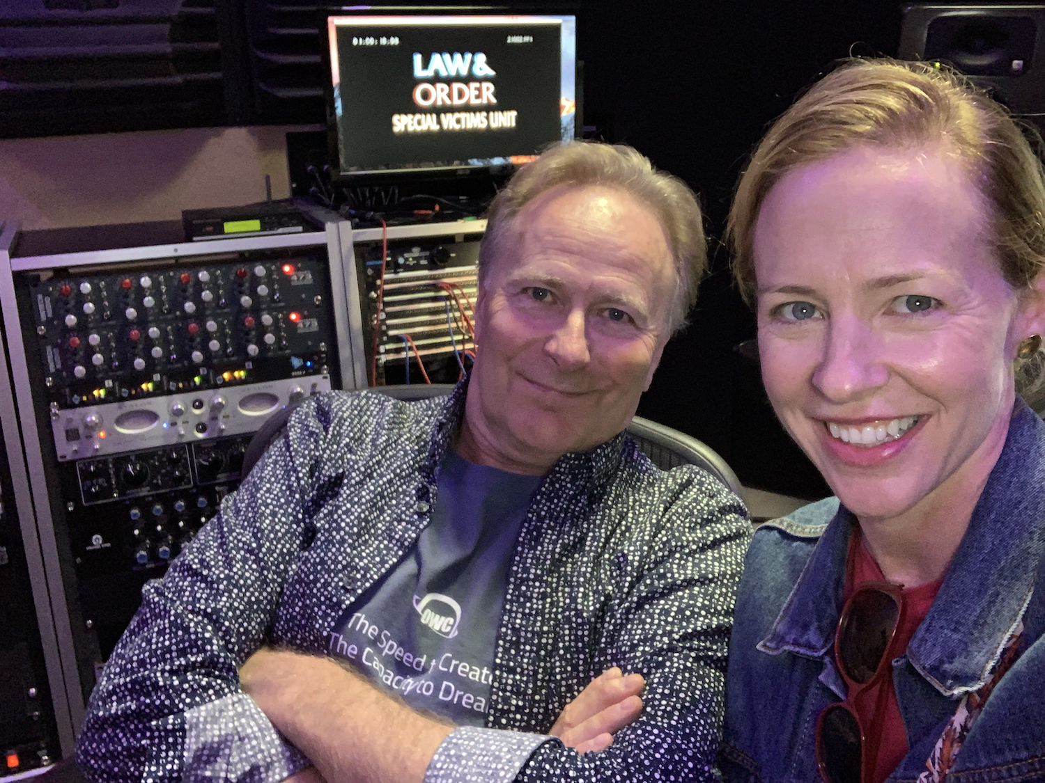 Amy Hargreaves and Bryan selfie in Control Room A